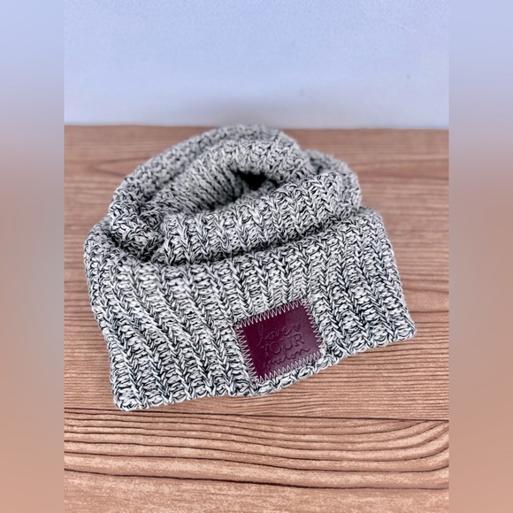Love Your Melon Accessories - Women’s 💯 Cotton Love Your Melon Slouch Beanie Grey Black Winter Cap Hat